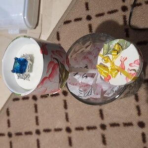 20.76CTTW MASSIVE Ocean Blue 💎 COCKTAIL RING STERLING SILVER CZ BELLA LUCE RING